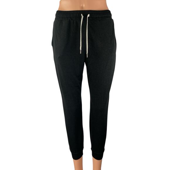 Vouri Women's Black High Waist Drawstring Performance Activewear Jogger Pants S - Picture 1 of 4